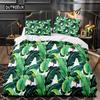 Green Leaves Tropical Duvet Cover Palm Leaf Queen King Bedding Set  Comforter Polyester Quilt Cover for Women Men Bedroom Decor