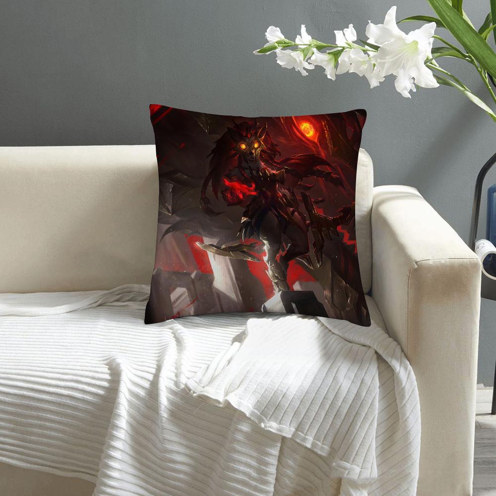 K-Kindred LOL Игровая Наволочка Декоративная для Дивана Домашний Двусторонний Принт Плюшевая Квадратная Наволочка для Подушки Декор Подушки Чехол