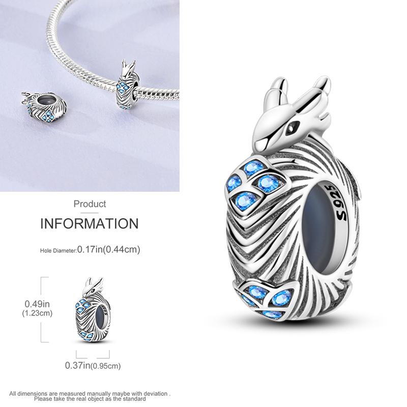 Charms Plata De Ley 925 Devil's Eye Infinity Eternal Symbol Dragonfly Positioning Buckle Charms Fit Women DIY Jewelry