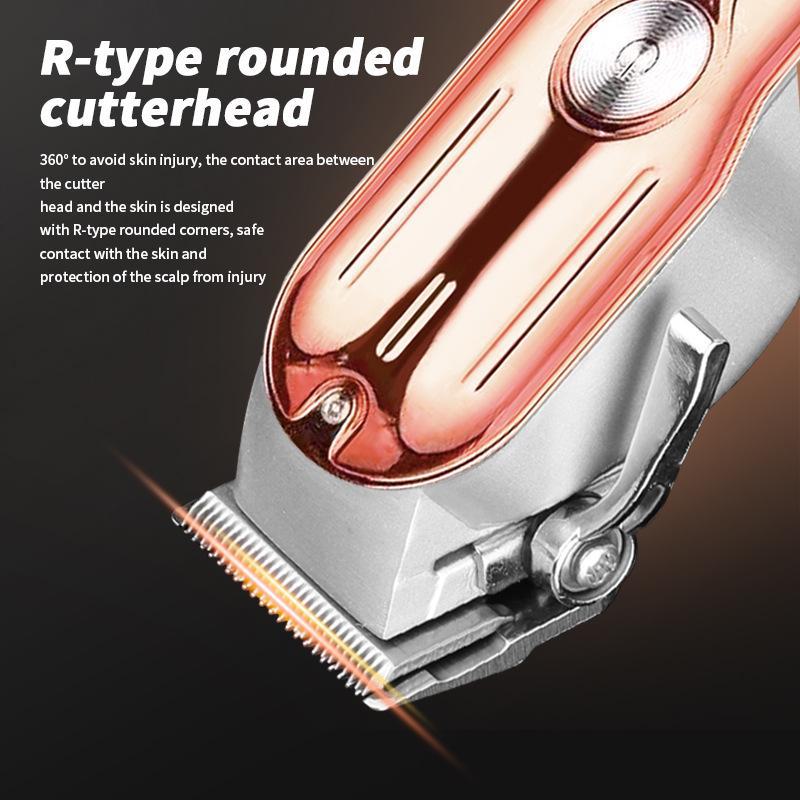 Professional LCD Hair Clipper with USB Charging for Hairdressing