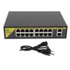 18 Port POE Switch Network Monitoring Excellent Heat Dissipation Noiseless Metal Shell Gigabit