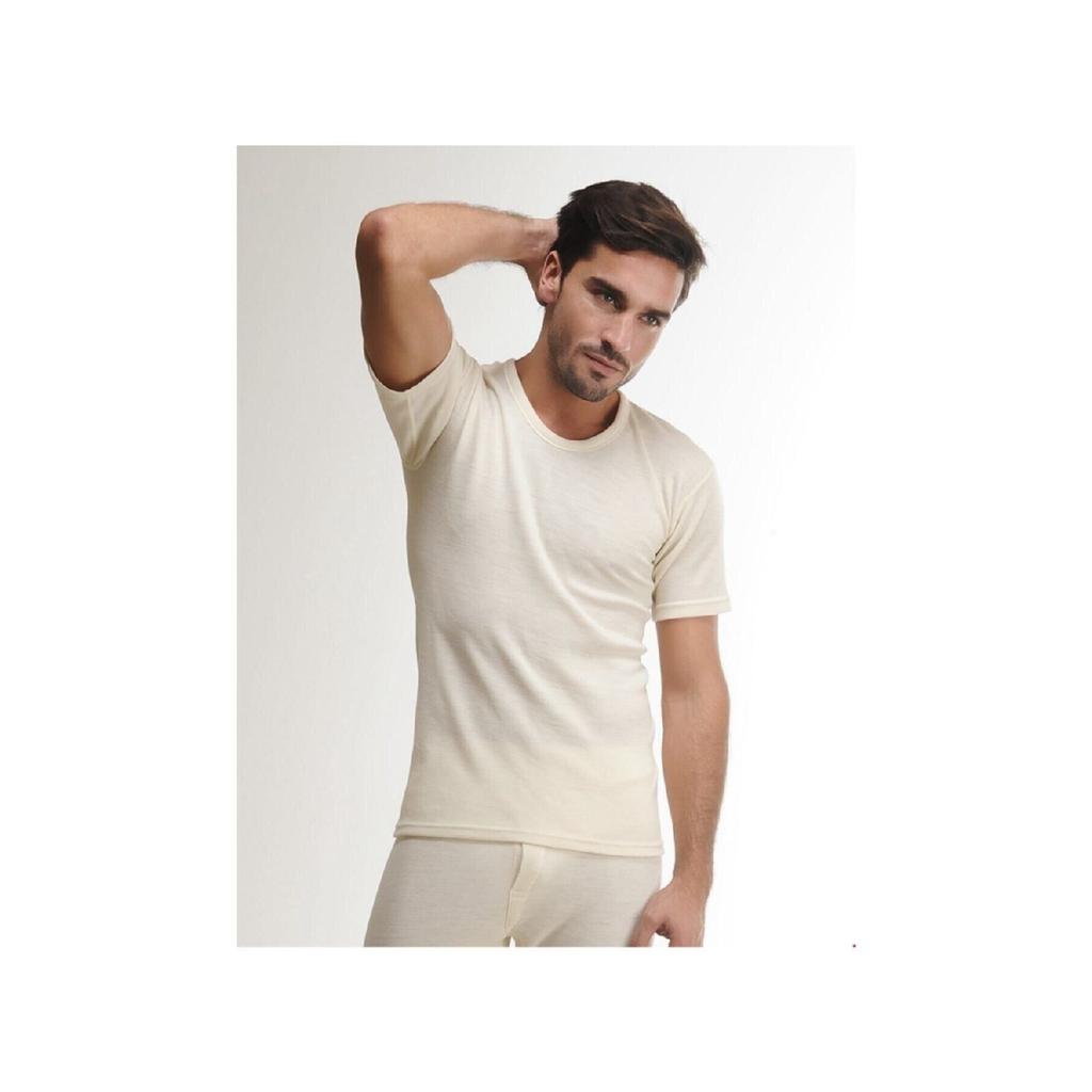 Мужская шерстяная майка с коротким рукавом 1000