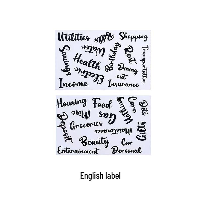 Бюджетный планер формата A5A6 со сменными внутренними листами, карманом на молнии, разделителями, 7-дюймовыми 6-отверстными вкладышами и английскими наклейками.