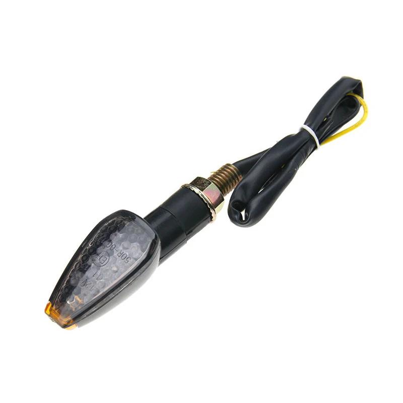 Светодиодная вспышка для мотоцикла, указатель поворота, длинный и короткий указатель поворота, индикаторная лампа, янтарный фонарь, аксессуары