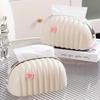 Household Spring Napkin Box with Shell Shape Smooth Extraction Modern Style Tissue Holder Suitable for Living Room Decoration