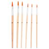 Набор из 6 кистей для масляной живописи, нейлоновый ворс, деревянная ручка, кисти для акриловой и акварельной краски