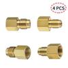 4PCS R134A Brass Refrigerant Tank Adapter To R12 Fitting AdapterValve Core Vacuum Pump Adapter Air Conditioning Tools