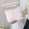 Cute Pink Women's Cosmetic Bag Make Up Case Quilted Cotton Travel Storage Bags Portable Wash Bag Clutch Purse Handbags Mommy Bag
