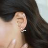 ANDYWEN 925 Sterling Silver 1pair Silver Gold Zircon Star Star Stud Earring Ladies Elegant Luxury Jewelry