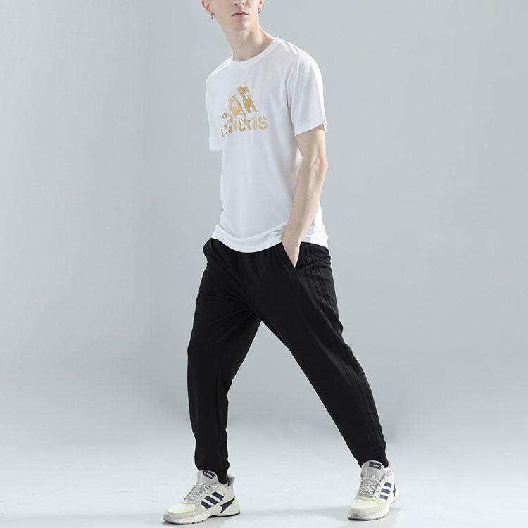 Adidas Футболка с логотипом American Retro Letter, быстросохнущая, дышащая, с круглым вырезом и коротким рукавом, унисекс, цвет белый платиновый ADITSG2P-WG