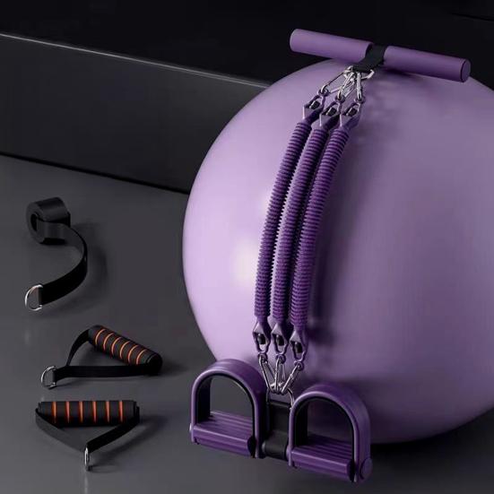 2/3/4-Tube Pedal Puller Resistance Band with Handle Multifunction Elastic Yoga Sit-up