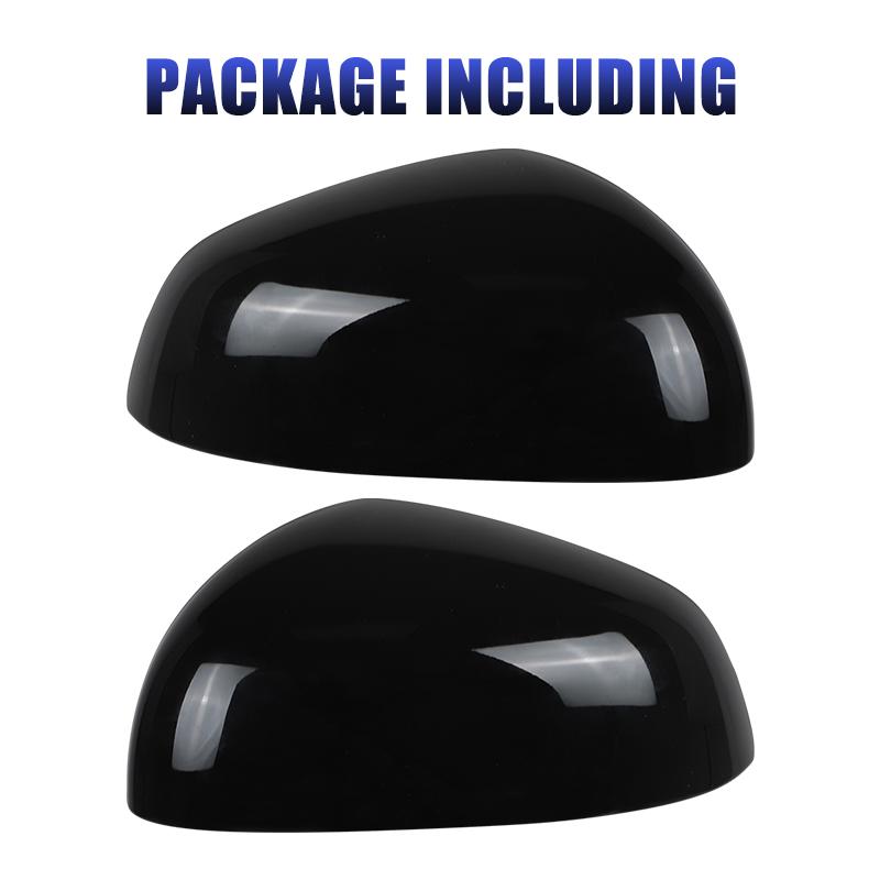 Left/Right Wing Mirror Cover Cap Casing For Smart Fortwo 2015 2016 2017 2018 2024 Gloss Black Replace