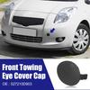 X AUTOHAUX Tow Eye Cover Cap Tow Hook Front Right Bumper Black Fits Toyota Fits Yaris 2007-2008