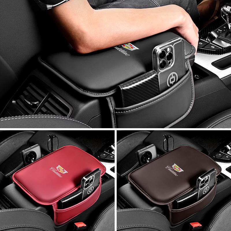 Car Seat Armrest Box Protector Cushion Storage Box Cover Pad for Cadillac ATS BLS CT4 CT6 CTS ESCALADE STS XLR XT4 XT5 XTS SLS zs7