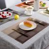 Placemat Heat-Insulating Teacup Mat for Bar Counter Wear-Resistant Striped Meal Mat PVC Table Mat for Home Kitchen