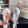 Xin Sheng Love in Bloom: Handmade Single Stem Bouquet with Decorative Wrapping Paper
