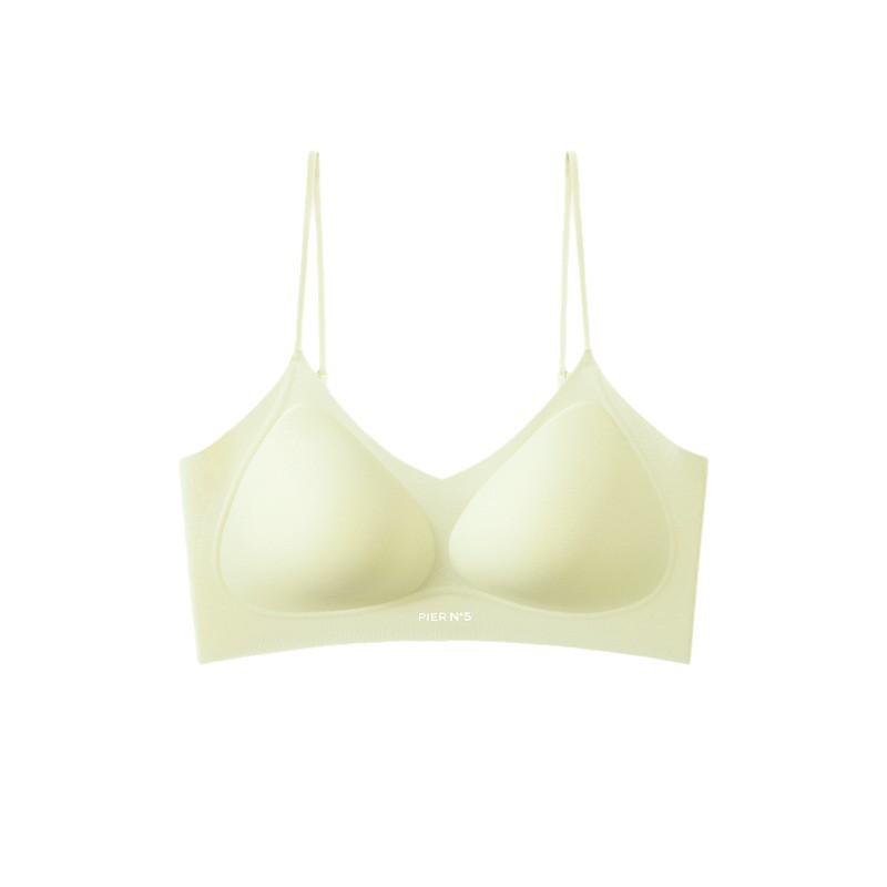 Herbal primary color underwear women's new cool, breathable and comfortable small breasts gather seamless camellia fragrance bra