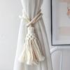 1pcs Hand-woven Curtain Binding Rope Decoration Hanging Pendant with Tassel Binding Curtain Tieback Buckle Curtain Holdback for Bedroom Living Room