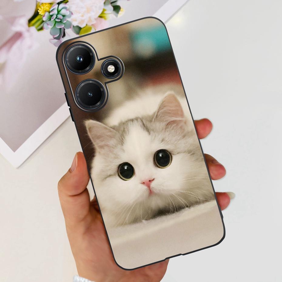 Милый Чехол Для Телефона Для Infinix Hot 30i Hot30 30 Play NFC 2023 Мягкий Силиконовый ТПУ Задняя Крышка Для Infinix Hot30i Hot 30 30Play