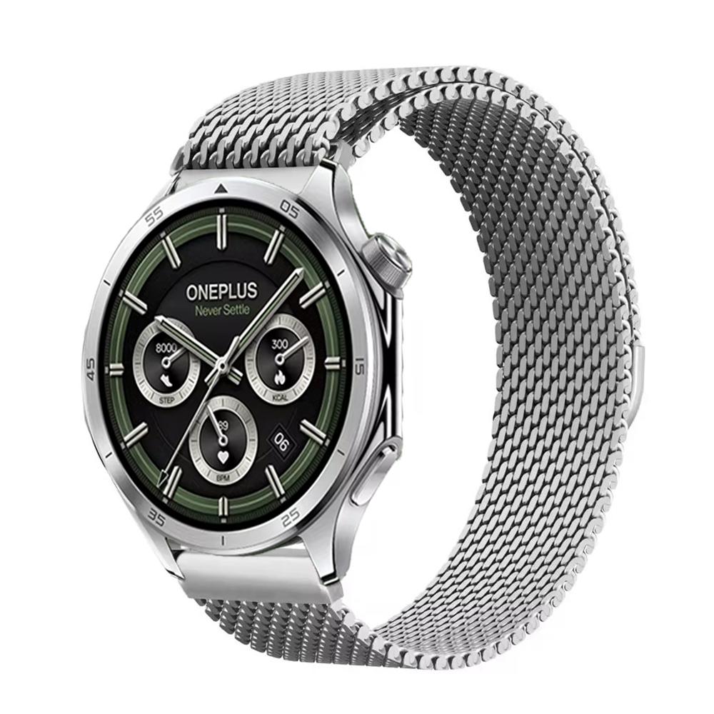 22 мм 20 мм 18 мм Миланский ремешок для Oneplus Watch 3 46 мм 43 мм/Lite/2/2R Магнитный браслет для OPPO Watch S/X2 mini Стальной браслет