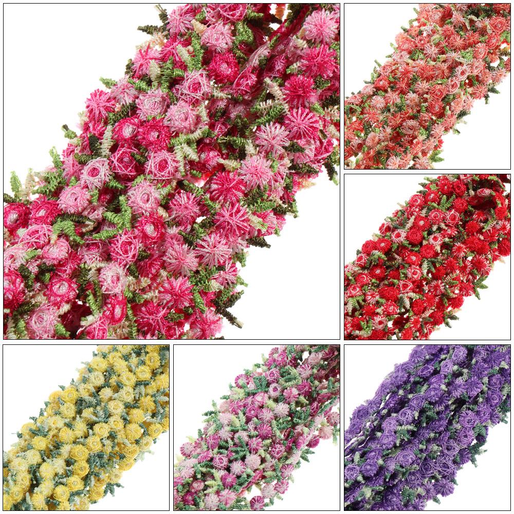 DIY Craft Sewing Wedding Dress Embroidered Ribbons Fabric Trim Flower Lace Trim Water Soluble