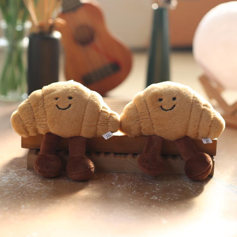 Милый милый круассан маленькая подвеска плюшевая игрушка куклы хлебный мешок подвесное украшение брелок кукла куклы