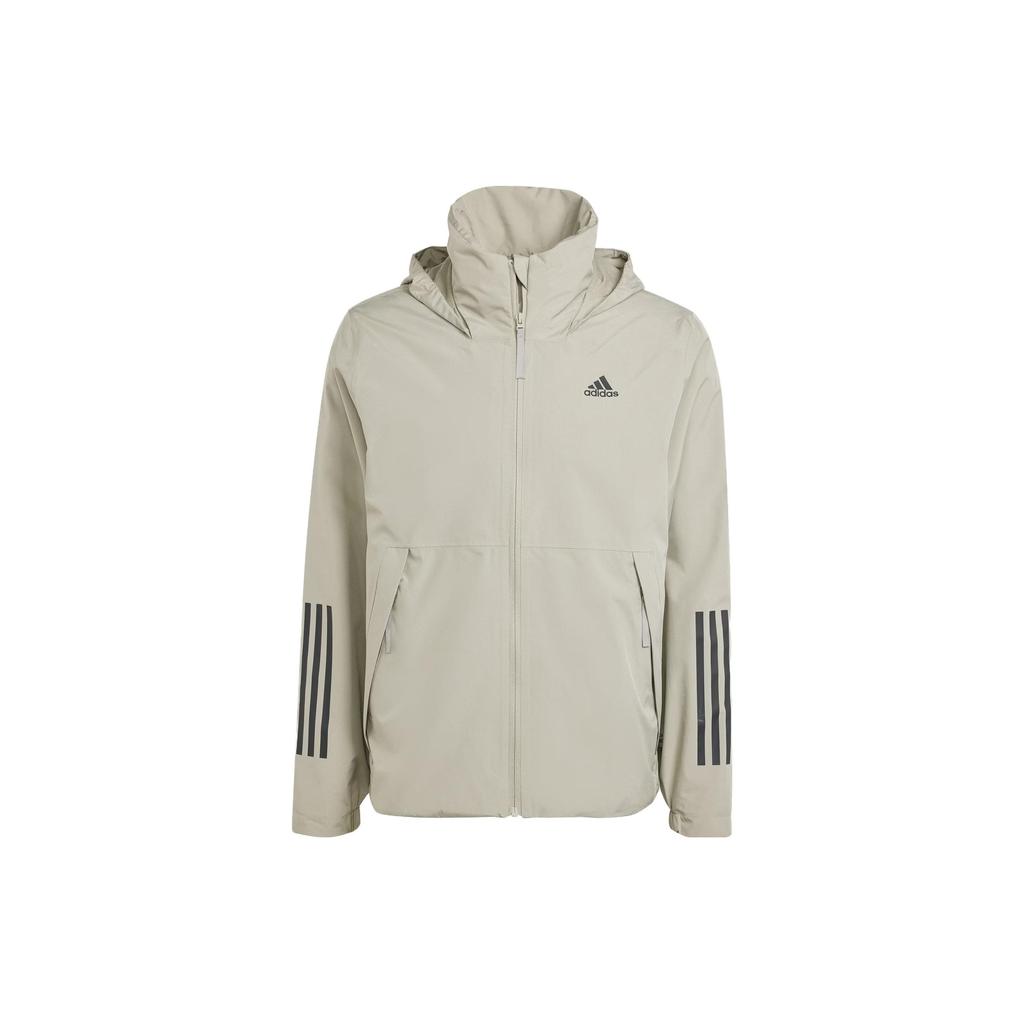 Adidas Куртка Bsc 3-Stripes Rain.Rdy мужская куртка галечно-серая IS1236