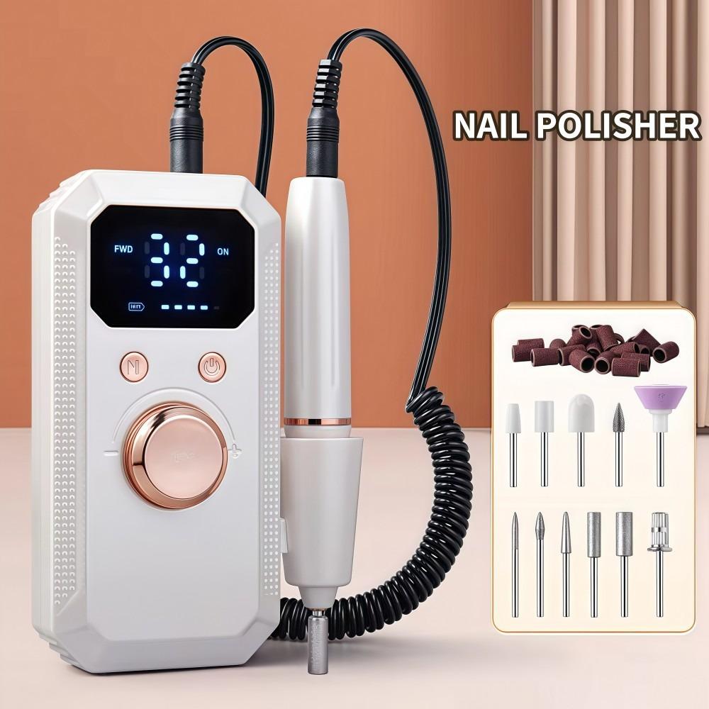 32 Speeds Electric Nail File LED Display Nail Grinder Electric Nail Polishing Grinder Nail Tools
