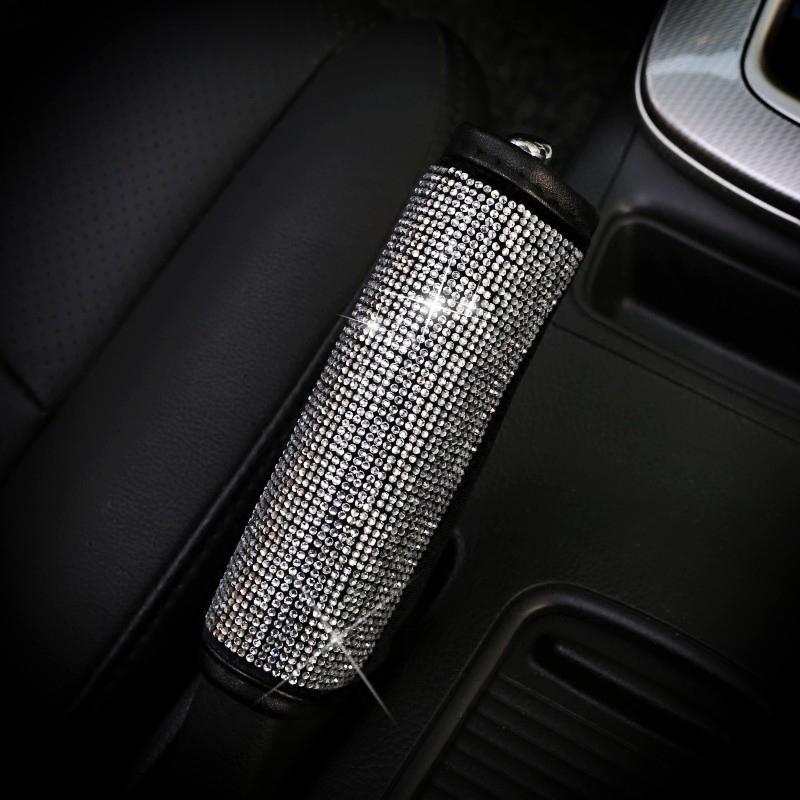 Crystal Car Handbrake Cover Auto Gear Shifter Set Rhinestones Seat Belt Cover Styling Diamond Interior Accessories For Girls