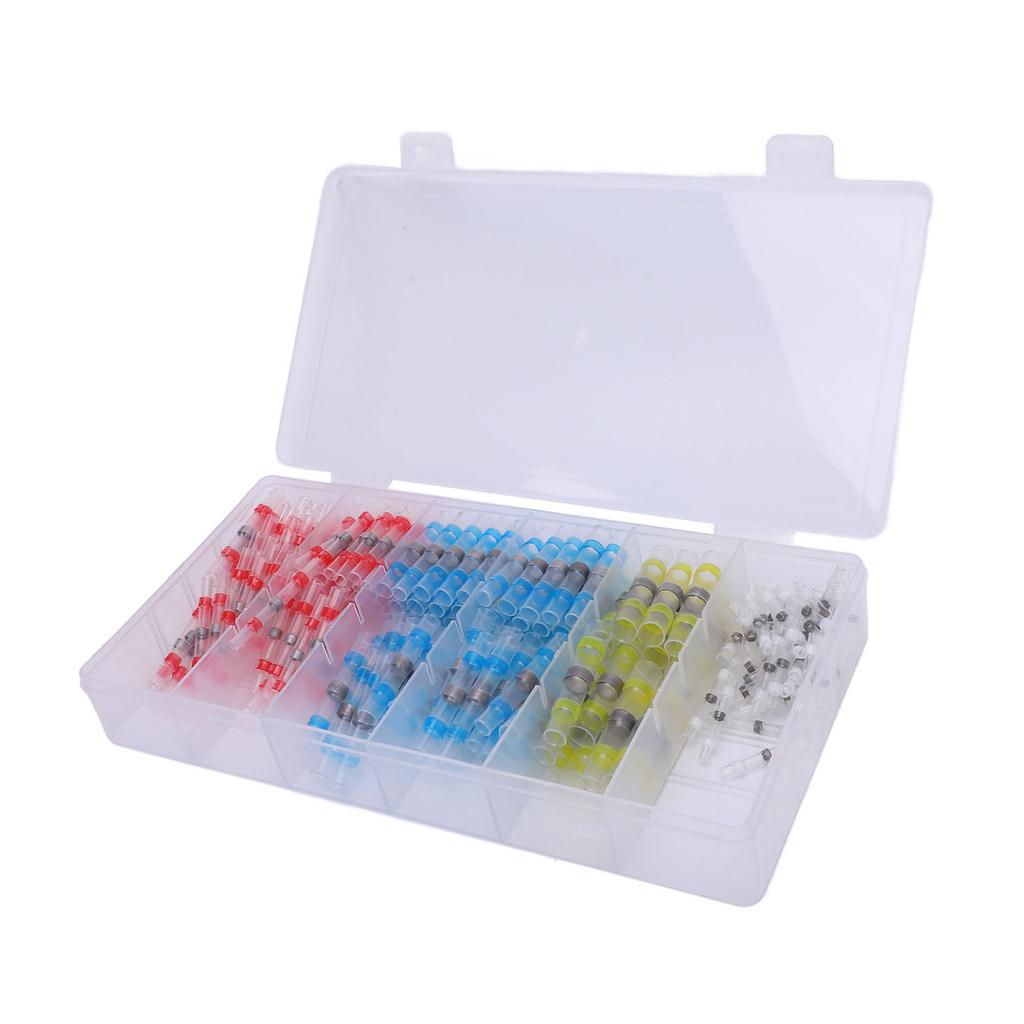 Термоусадочные паяные обжимные клеммы для проводов, комплект, водонепроницаемые, паяльные термоусадочные соединители для