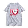 DIY I Love My Boyfriend Girlfriend T-shirt Short Sleeve Tee-shirt Customize Wholesale Dropshipping Tshirt Women