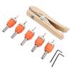 6pcs Adjustable Depth Countersink Drill Bit Set HSS Construction Adjustable Drill Bit  Woodworking