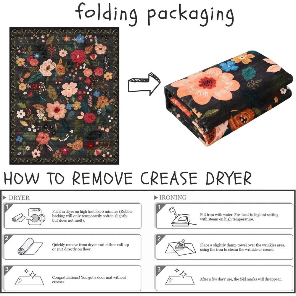 Ковер для гостиной, украшение для дома, ковер с цветами, мягкий, машинная стирка, коврик для пола, декор для спальни, прикроватные нескользящие коврики, складной