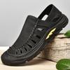 Новые мужские ретро-сандалии, пляжная обувь, походная обувь для активного отдыха, мужская модная повседневная обувь, летняя обувь с выемками на толстой подошве