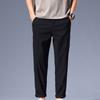 Spring and Summer Men's Casual Pants Ice Silk Ultra-thin Nine-point Pants Thin Simple and Versatile