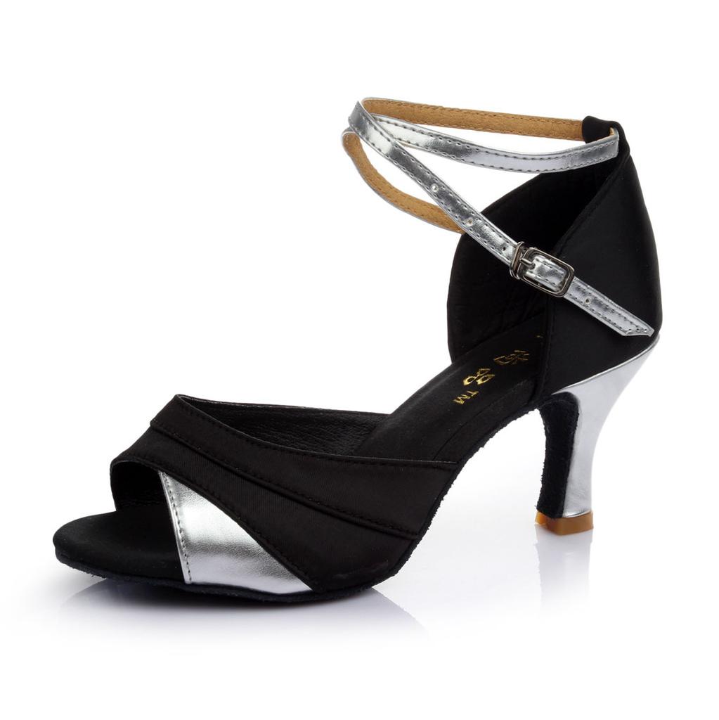 Обувь для бальных танцев Женская профессиональная танцевальная обувь Латинская женская обувь с открытым носком на каблуках Женская танцевальная обувь на каблуках