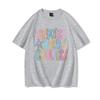 Girls Harajuku Y2k Tops Kindness Over Coolness Rainbow Print Unisexs Tshirt Positive Quote Casual Tee Cotton Top Streetwear