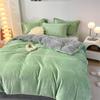 Winter Flannel Duvet Cover Solod Color Soft Warm Quilt Cover Cozy Thick Comforter Cover for Adults Children Queen King Bed Linen