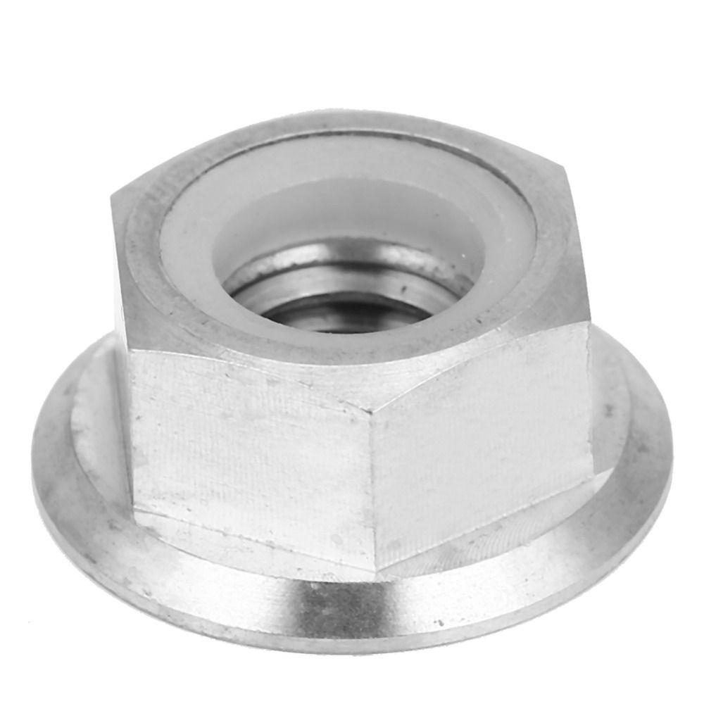 1pc Titanium Alloy Flange Lock Nut M5 M6 M8 M10 M14 Sprocket Flange Nut  for Bike Maintenance