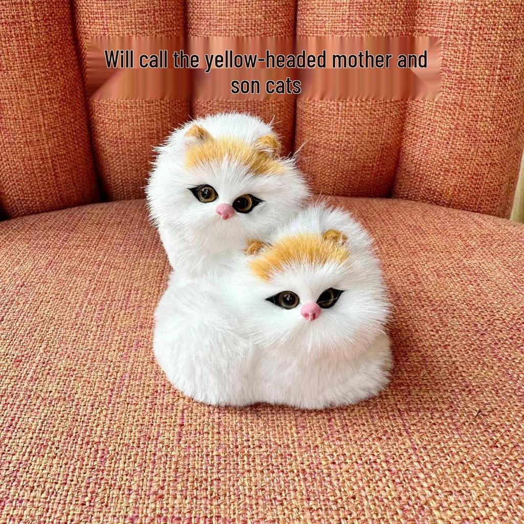 Barking Cat & Puppy Plush Toy - Educational Animal Doll for Kids