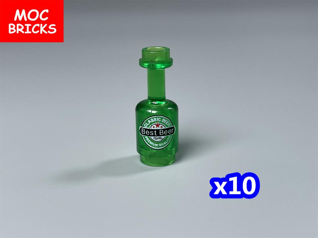 Нетоксичные кубики Moc Детали Фигурок Города Сделай Сам Бутылка Вина Стакан Строительный Блок Мини Печатные Кубики 95228 Супермаркет Друзья Игрушки
