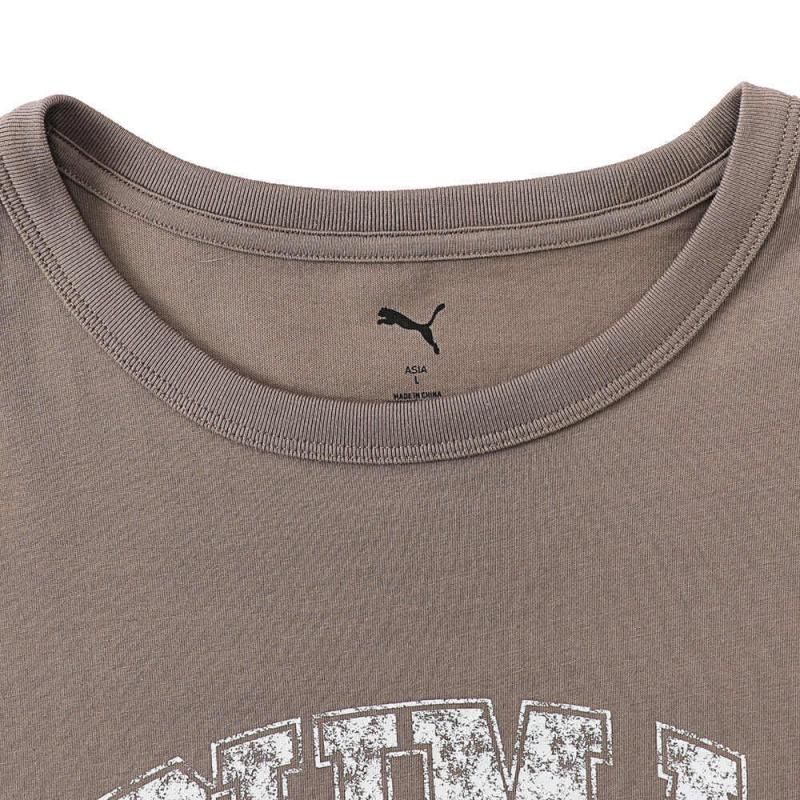 Puma Ss25 Breathable Fashion Comfortable Soft Versatile Short Sleeve T-Shirt Men Tops Light-Brown 688921-93