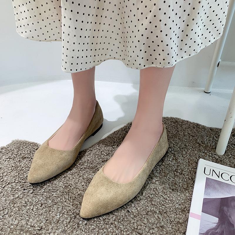 Модные женские лоферы с острым носком, балетки, повседневная обувь на плоской подошве