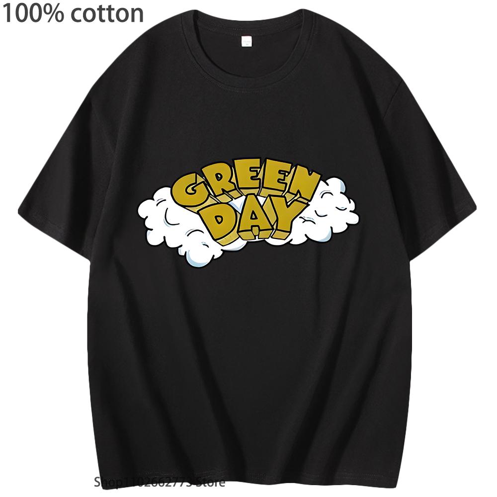 G-green Day Футболка с принтом рок-группы Женские Скейт-графика Мужская одежда Топы с принтом рок-группы Хлопковая летняя рубашка