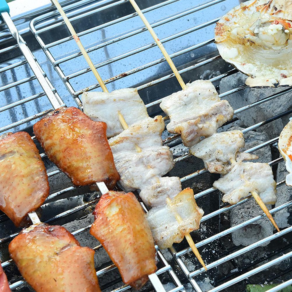 Уличные переносные угольные грили для жарки, решетка для жарки, корзина для барбекю, сетка для барбекю из нержавеющей стали