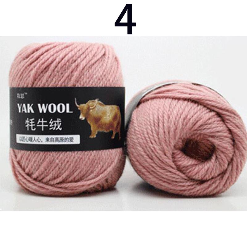 Yak Fluff Yarn Needle Knitted Scarf Jacket Material Hand Woven Medium Thick Yarn Wool Yarn Multi-Color Soft DIY Gift