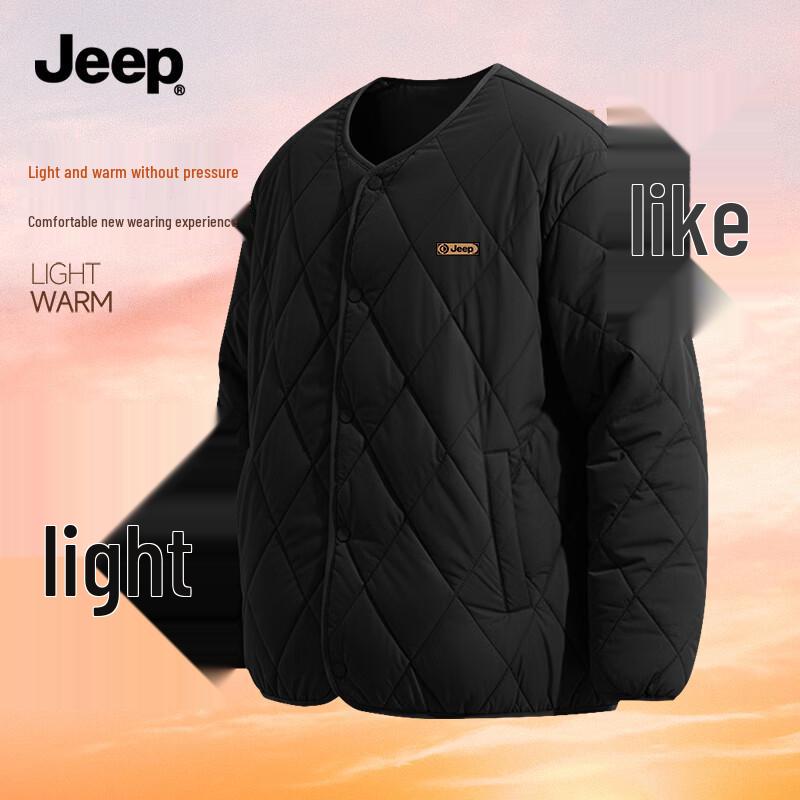 Jeep Мужская утепленная куртка свободного кроя с пониженной линией плеча и флисовой подкладкой