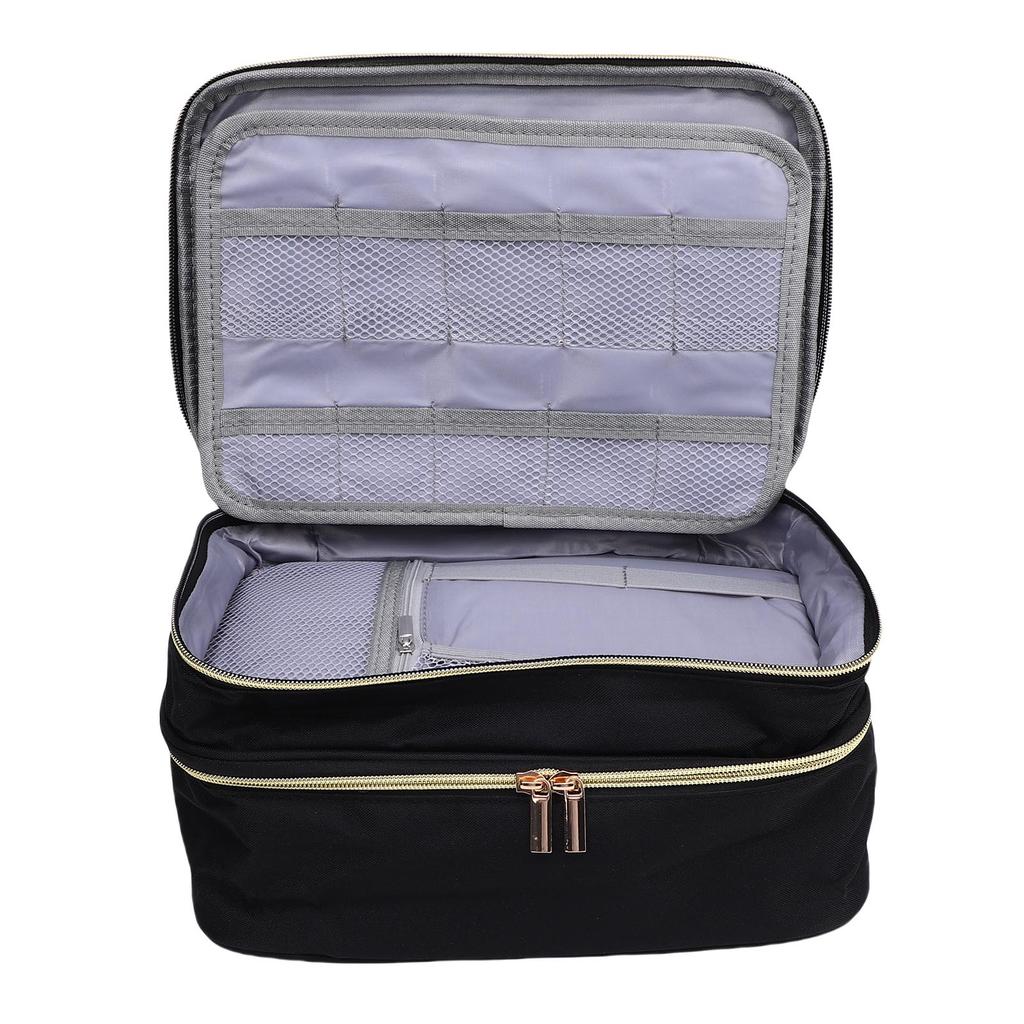 Сумка для хранения швейных принадлежностей 2 слоя ткань Оксфорд сумка-органайзер для швейных аксессуаров с 4 съемными разделителями для