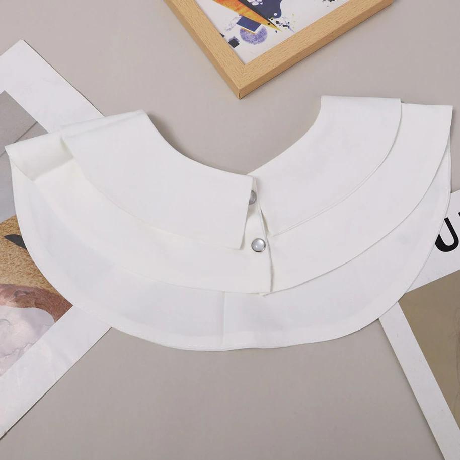 Женская хлопковая блузка с поддельным воротником, съемный воротник рубашки, свитер с поддельными воротниками, топ с лацканами, женская одежда, аксессуары