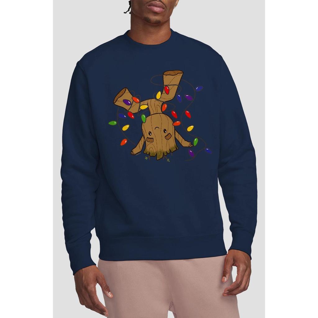 Guardians Of The Galaxy Unisex Adult Groot Christmas Lights Sweatshirt